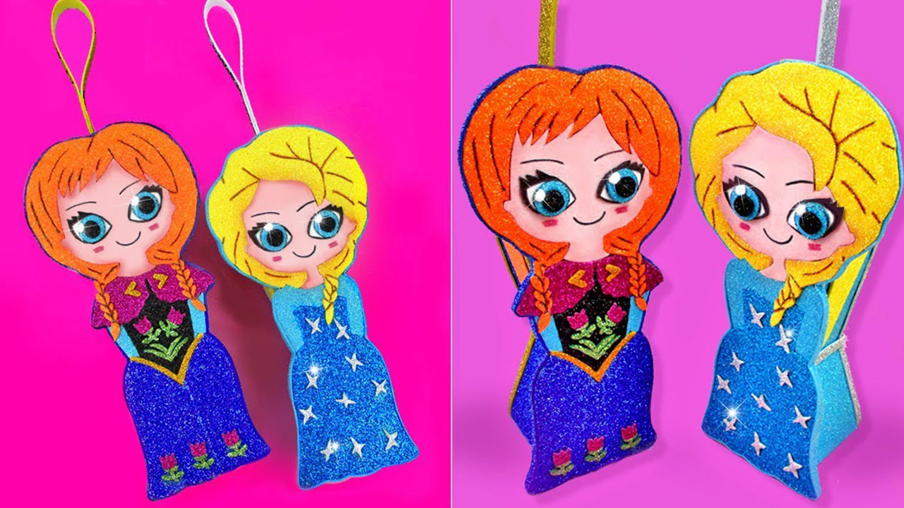 好漂亮的迪士尼艾莎公主姐妹盒子,咋做的呢?