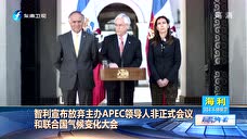 智利宣布放弃主办APEC领导人非正式会议和联合国气候变化大会