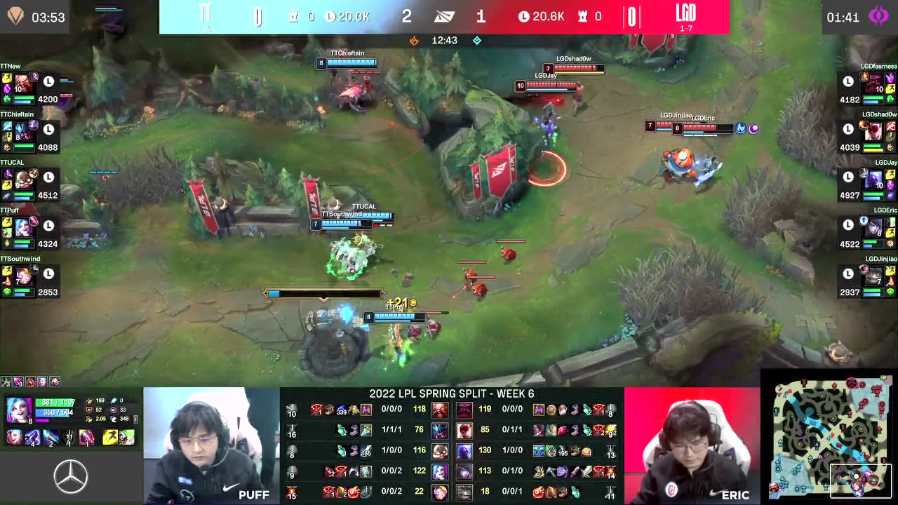LGD首局呈现碾压之势推平TT