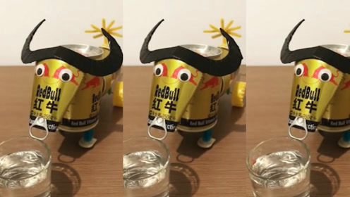 都是牛人啊,用易拉罐就能做出个机器牛!