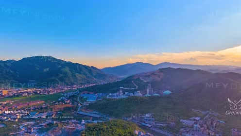 航拍,美丽冷水江vr360度全景  娄怀高速冷水江段