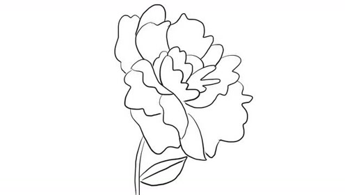 漂亮的牡丹花幼儿亲子简笔画 宝宝轻松学画画