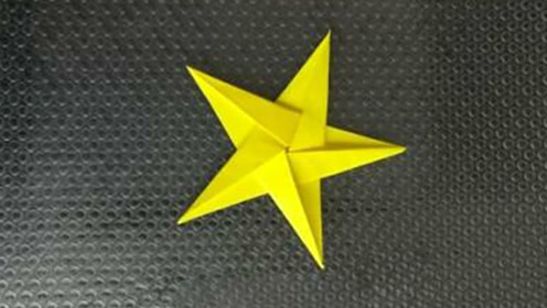 一张纸的五角星折法,幼儿手工折纸五角星教程