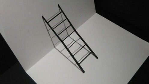 超级简单的梯子立体画,以假乱真,赶快学了给朋友们炫耀吧