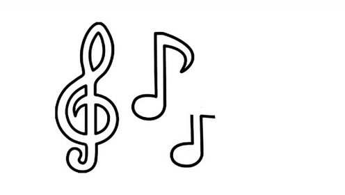 亲子diy绘制并认识音符 涂上不同的色彩