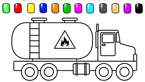 趣味简笔画:画油罐车