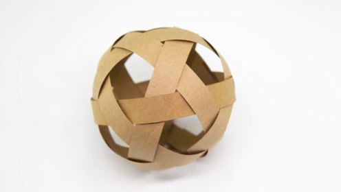 手工纸艺diy,用纸条编织圆球的方法