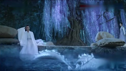 《香蜜沉沉》夜神润玉一见倾心,龙是这么泡水里睡觉的!龙尾真好看啊