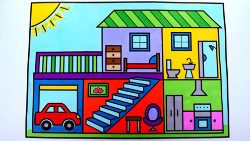 邻居家的二层小洋楼简笔画儿歌