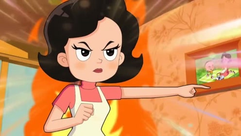 大头儿子和小头爸爸表演魔术,碎纸屑弄一地,围裙妈妈很生气