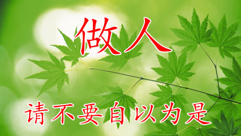 做人,请不要自以为是,做人太精的,终会事事算尽