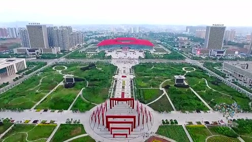 高清航拍,空中看河南信阳,百花园美景