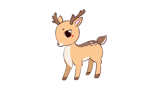 雪景手绘板,学习画简笔画梅花鹿,简单有趣的儿童简笔画