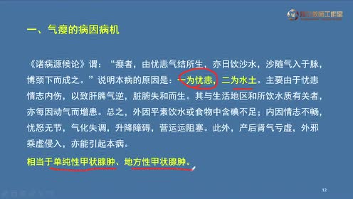 中医外科学考点串讲-瘿病