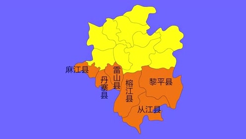 1分钟区划地图,贵州黔东南苗族侗族自治州