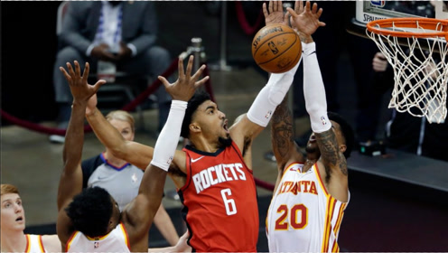 火箭小肯扬马丁13分2帽集锦!空接都能封盖下来