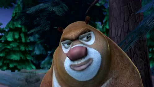 别想睡觉:深夜里光头强与笨熊熊玩起了捉迷藏