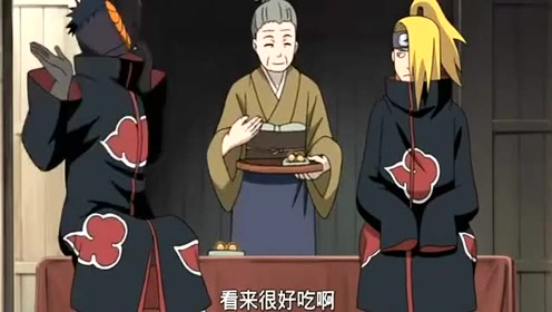 迪达拉与阿飞吃丸子,以为阿飞能摘掉面具