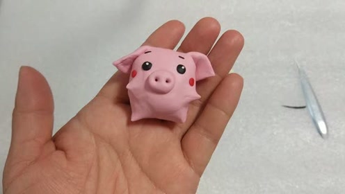 面塑猪:萌萌哒!面人小猪,猪年大吉!湉妈手工!