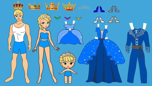 diy创意手工剪纸娃娃 漂亮的婚纱礼服首饰 简单有趣可换装