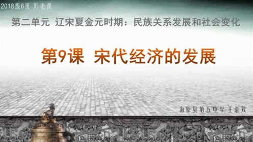 七年级历史下册第二单元 经济重心的南移和民族关系的发展11 万千气象的宋代社会风貌