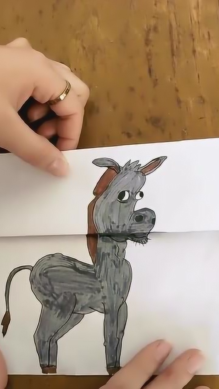 小情人画的折纸画,拉开一看我愣了,太有才了!