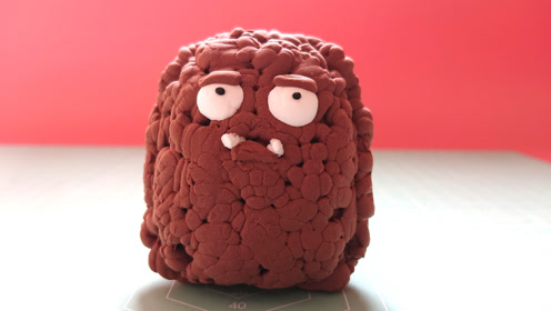 植物大战僵尸2:原始坚果墙,咸鱼手工超轻黏土