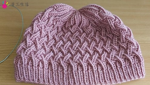 纯手工编织老年毛线帽视频,实用又简单,给爸妈织顶帽子不错