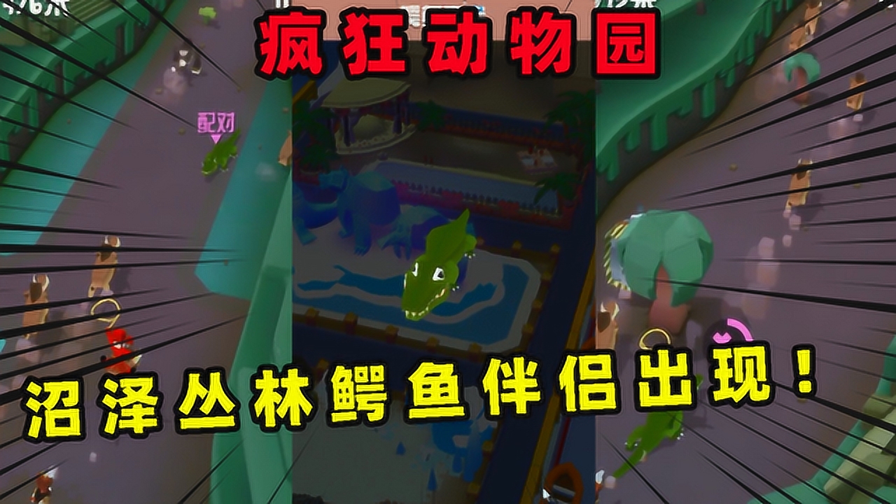 疯狂动物园:沼泽丛林发现鳄鱼伴侣,普普通通但是很凶残!
