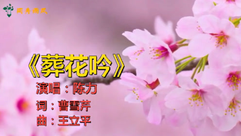 陈力演唱的《葬花吟》,一朝春尽红颜老,花落人亡两不知太好听了!