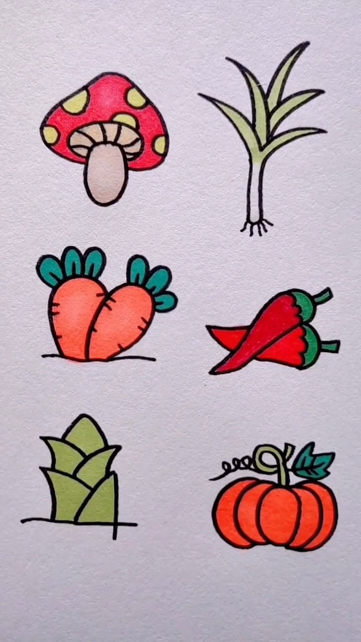 用数字画蔬菜,你喜欢哪种蔬菜