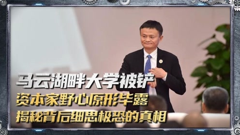 马云湖畔大学被铲,资本家野心原形毕露,揭秘背后细思极恐的真相.
