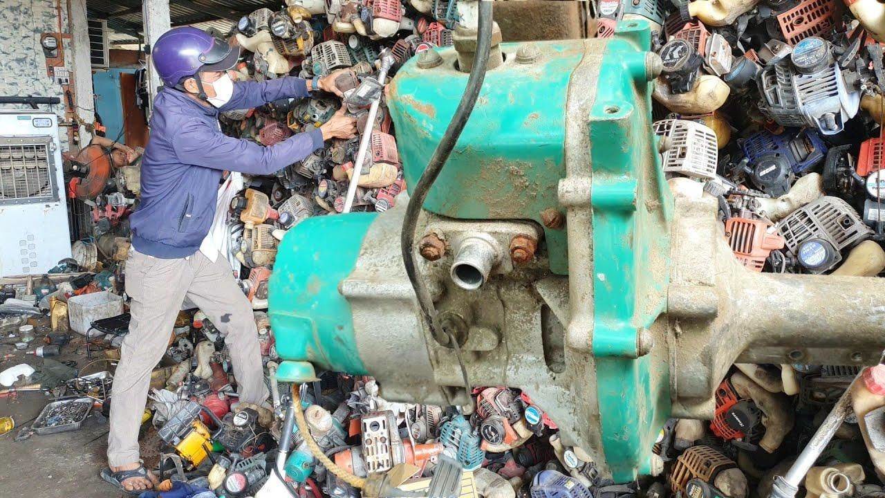 废品站有一堆报废发动机,老板不识货20块卖我,结果修复后赚300