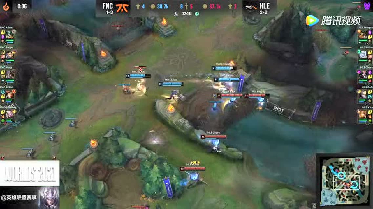 HLE强冲阵型伤害拉满 FNC决策失误断送节奏