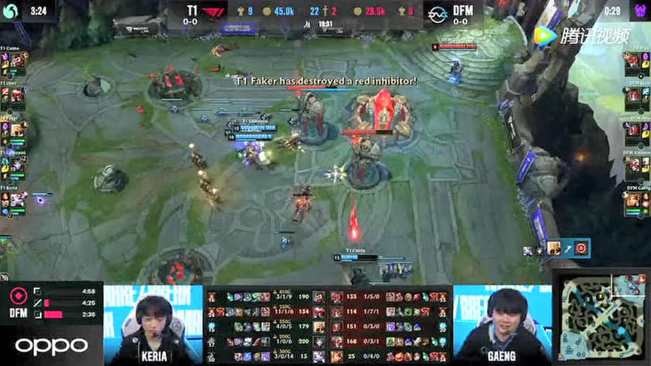 Faker沙皇高地反推击杀瑟提 比分悬殊T1拿下小组赛首胜