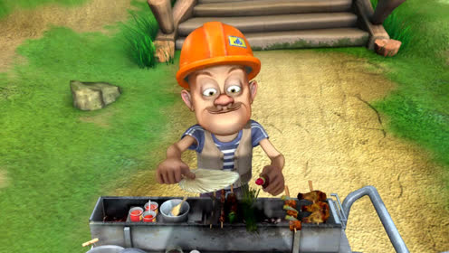 熊出没:被路边烧烤折磨的强哥 看到了挣钱的好门路 说干就干