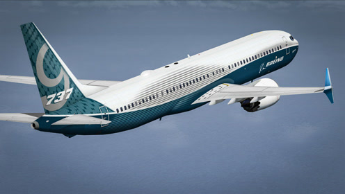 2017巴黎航展之波音737max 9进行验证飞行