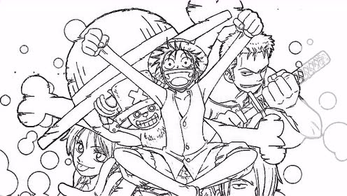 一分钟简笔画 海贼王小团体!