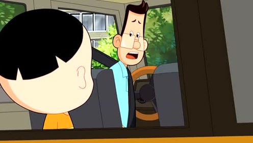 小头爸爸开车送大头儿子上学,汽车被堵住,还没有走路快