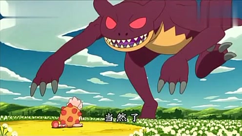 牛角龙想吃掉小恐龙,哈特一脚将它踢飞,有这样的爸爸太幸福了