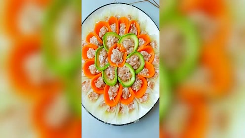 西葫芦这样做简单美味,做出来像花朵一样,所谓花开富贵!