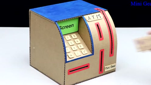 创意手工达人制作,用废旧纸箱制作投币电话机