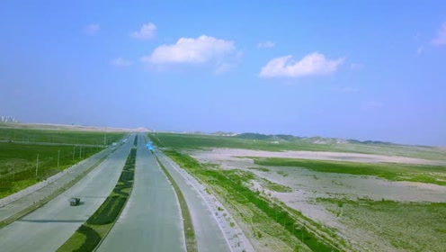 甘肃兰州新区黄河大道东段航拍 4k拍摄