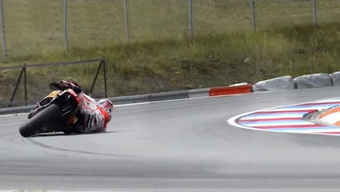 马奎斯经典的68°压弯,目前为止motogp压弯的极限