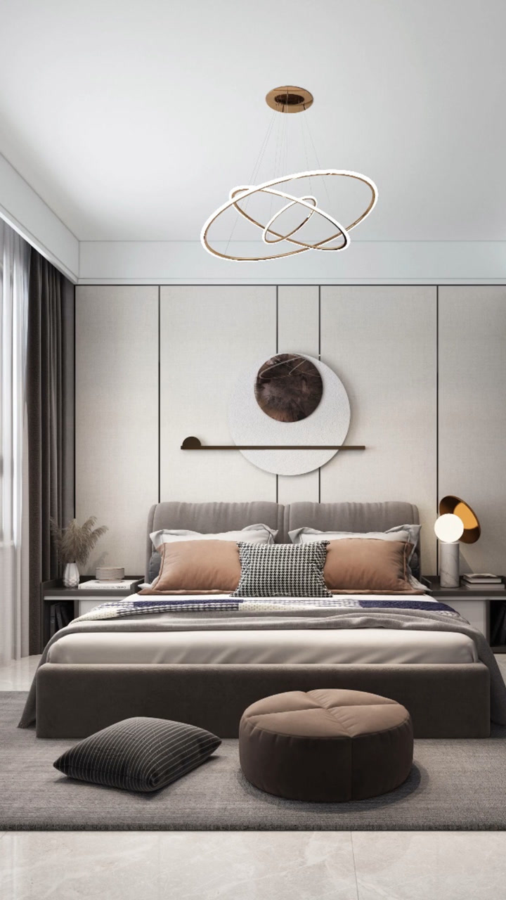 媳妇儿装修的卧室,没做吊顶直接走一圈石膏板,果然没猜坑,越简单越好