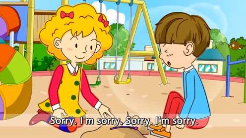 对不起,没关系!礼貌用语 2分钟幼儿英语培训视频