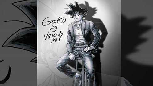 龙珠漫画大师手绘西装版孙悟空:听说事业型的老公琪琪更喜欢!