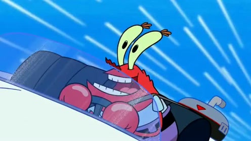 蟹老板和痞老板大飙车技,跑上了灯塔上面撞车