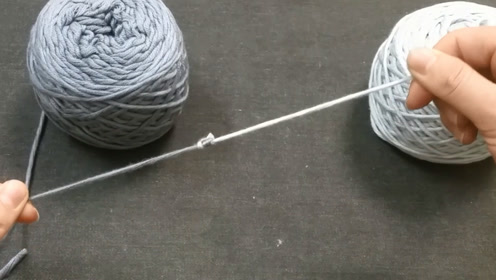 毛线相互打结的方法,越拉越紧,学会了受用一生