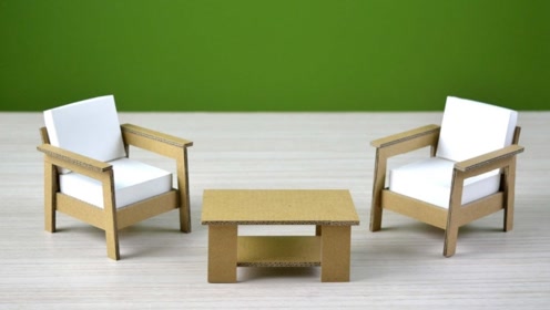 创意手工制作,用硬纸板和纸片,教你做出迷你版的漂亮家具